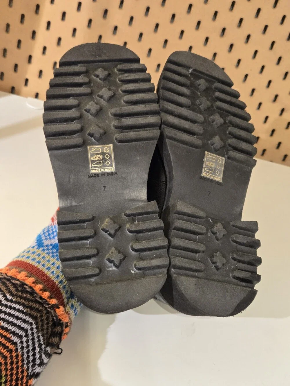 Free People Black Leather Chunky Penny Loafers